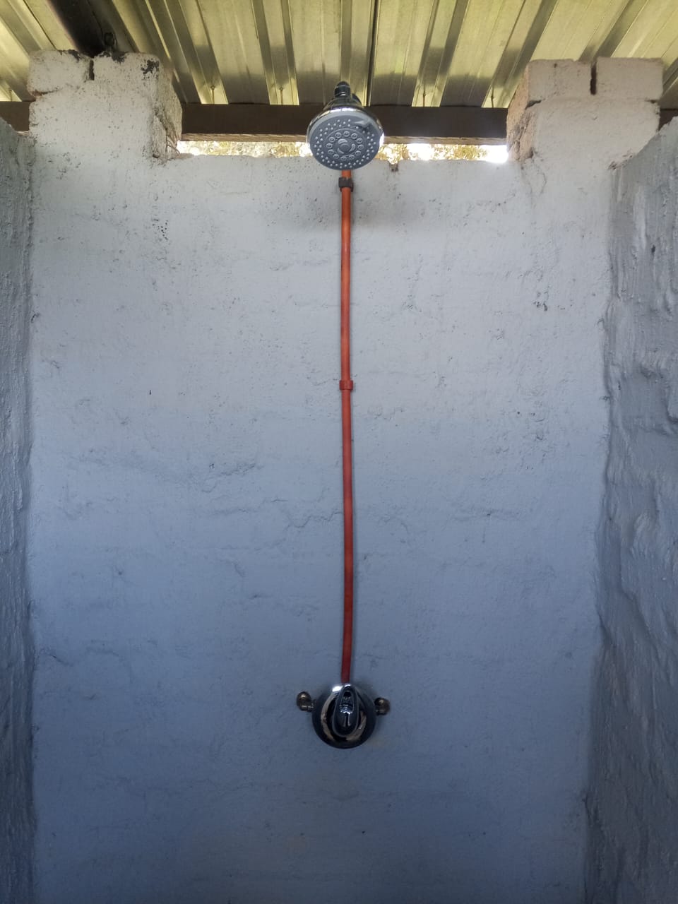 Outdoor shower installation
